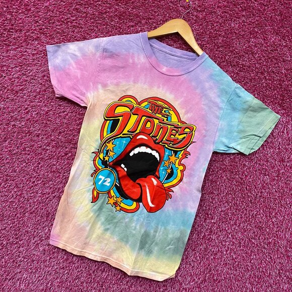 The Rolling Stones 72 Pastel Rock Tshirt size Small - Picture 3 of 4